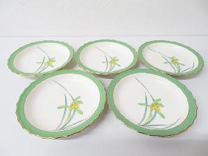 【陶芸・陶器】　香蘭社　小皿・銘々皿　5枚セット（箱付）